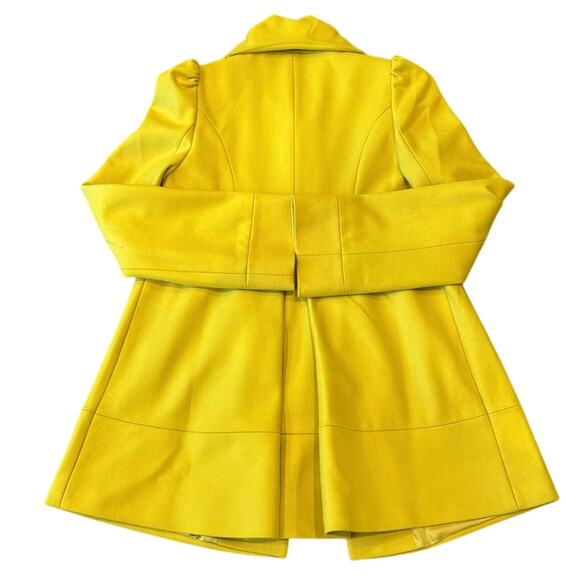 French Connection Dijonnaise Wool-Cashmere Kinickie Toggle Swing Coat Size 2 - Picture 3 of 9